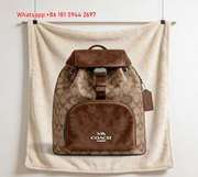 Coach Horse And Carriage Logo Print Flannel Sofa Throw Blanket C254